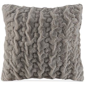 Madison Park Hand-Ruched Faux-Fur 25x25 Pillow